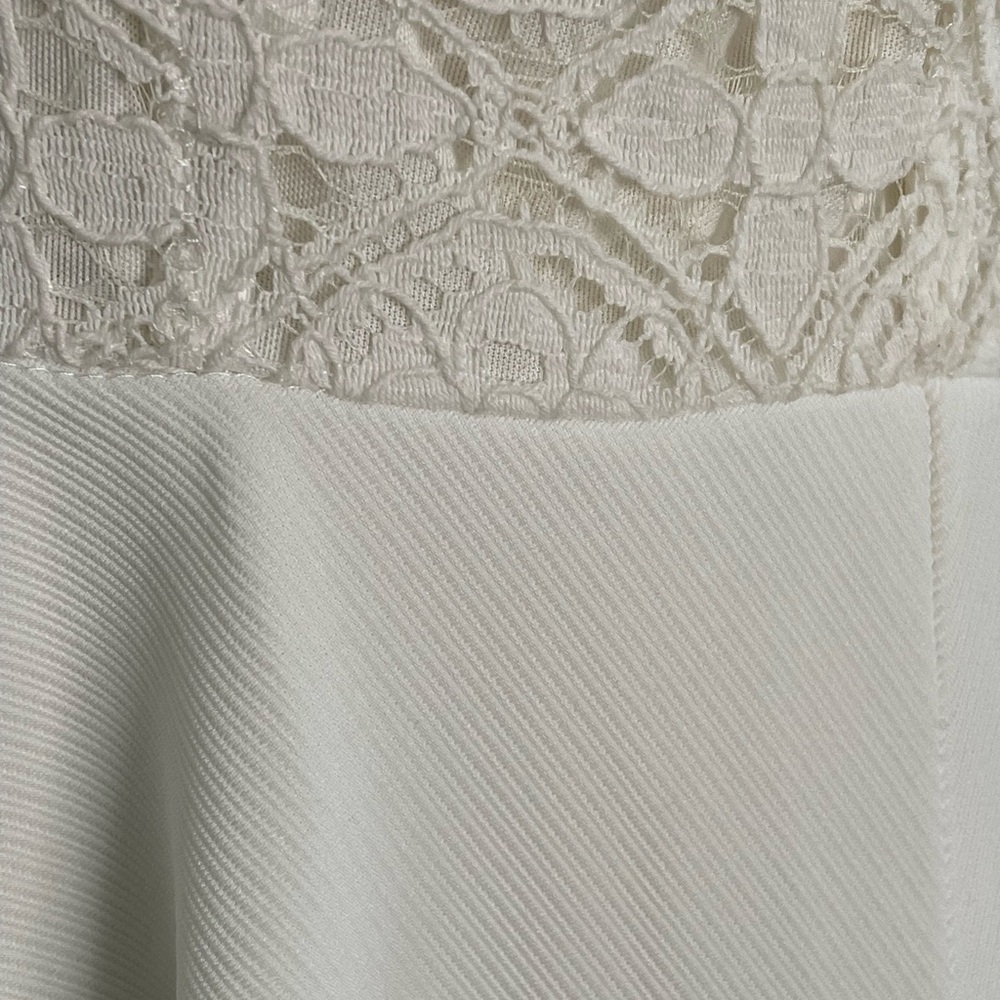 Francesca's Ivory Lace White Mini Dress‎ Size Medium - Picture 9 of 12